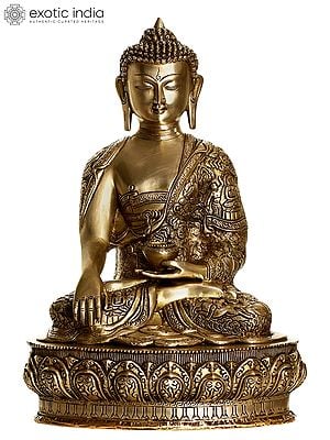 15" Lord Buddha, the Performer and the Redeemer In Brass | Handmade | Made In India