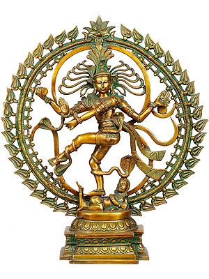 25" Lord Shiva As Nataraja In Brass | Handmade | Made In India
