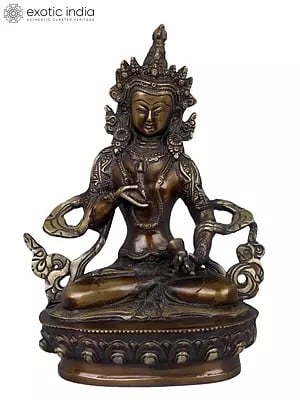 8" Bodhisattva Vajrasana In Padmasana In Brass | Handmade | Made In India