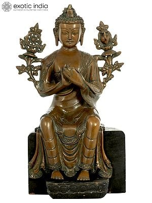 15" The Future Buddha Maitreya In Brass | Handmade | Made In India