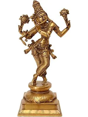 Cosmic Form of Lord Krishna in Black and Green Hues