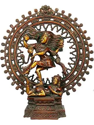17" Shiva as Nataraja Brass Idol | Handmade Figurine | Made in India