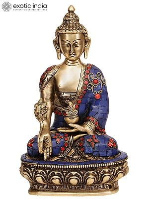 10" (Tibetan Buddhist Deity) The Medicine Buddha In Brass | Handmade | Made In India