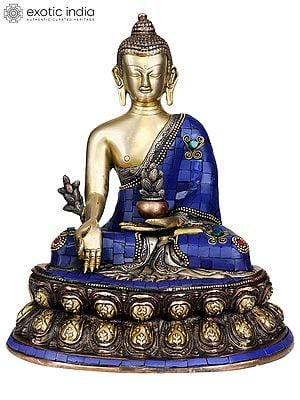 11" (Tibetan Buddhist Deity) The Medicine Buddha In Brass | Handmade | Made In India