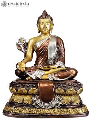 15" (Tibetan Buddhist Deity) The Medicine Buddha In Brass | Handmade | Made In India