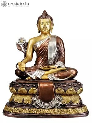 15" (Tibetan Buddhist Deity) The Medicine Buddha In Brass | Handmade | Made In India