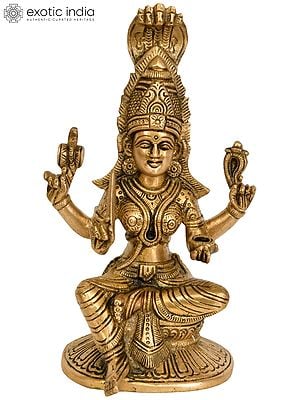 7" Goddess Mariamman Brass Statue | South Indian Goddess Durga Idol | Handmade