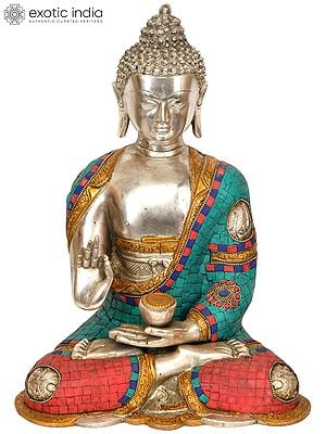 14" Lord Buddha Preaching His Dharma In Brass | Handmade | Made In India