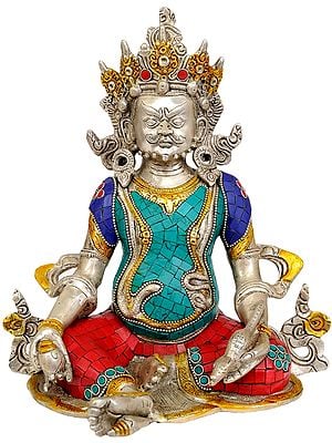 10" Kubera-The God Who Gives Money In Brass | Handmade | Made In India
