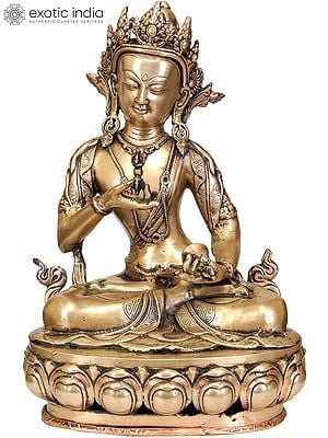 15" Tibetan Buddhist Deity Primordial Buddha Vajrasattva In Brass | Handmade | Made In India