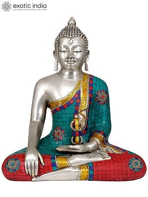 14" Lord Buddha with Dorje In Brass | Handmade | Made In India