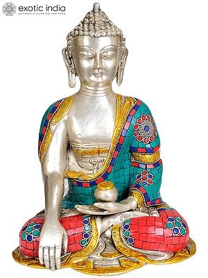 10" The Buddha in Bhumisparsha Mudra In Brass | Handmade | Made In India