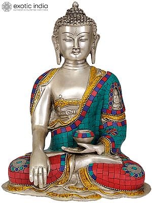 11" Lord Buddha in Bhumisparsha Mudra In Brass | Handmade | Made In India