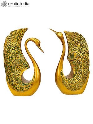 10" Pair of Ducks In Brass | Handmade | Made In India