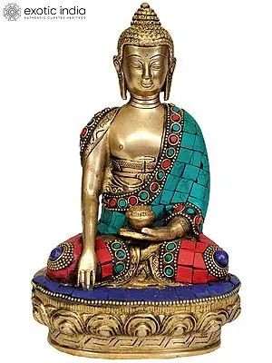 7" Lord Buddha in the Bhumisparsha Mudra In Brass | Handmade | Made In India