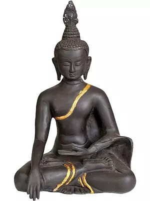10" Lord Buddha in the Bhumisparsha Mudra In Brass | Handmade | Made In India