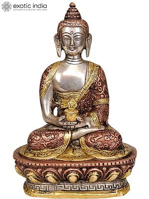 7" Buddha In The Dhyana Mudra In Brass | Handmade | Made In India