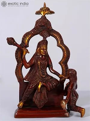 10" Mahavidya Bagalamukhi Brass Sculpture | Handmade | Made in India