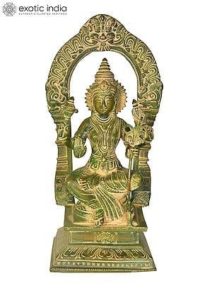 10" Goddess Rajarajeshwari Brass Statue | Tripura Sundari Figurine