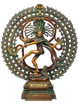 23" Nataraja With Om In Brass | Handmade | Made In India