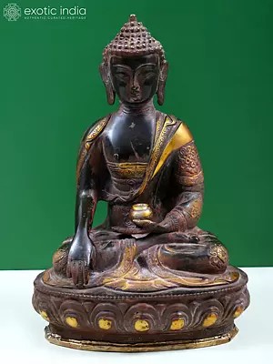 Lord Buddha in the Bhumisparsha Mudra In Brass | Handmade | Made In India