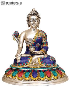 16" (Tibetan Buddhist Deity) Medicine Buddha In Brass | Handmade | Made In India