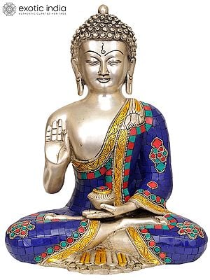 12" Blessing Buddha In Brass | Handmade | Made In India