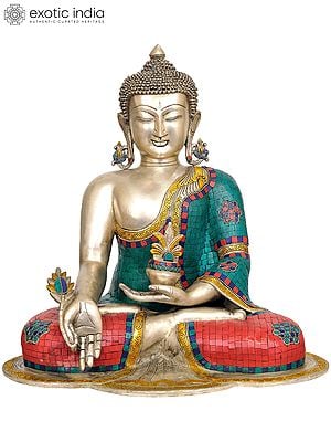 18" Medicine buddha (Tibetan Buddhist Deity) In Brass | Handmade | Made In India