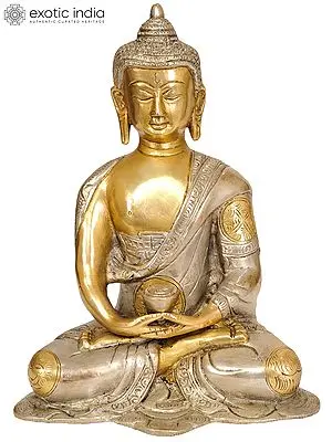 8" Dhyani Buddha In Brass | Handmade | Made In India