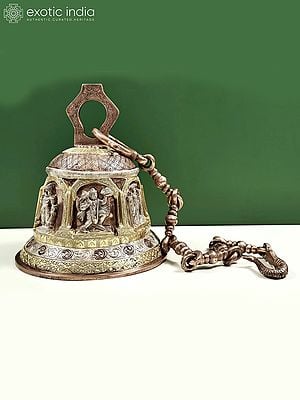 13" Lord Hanuman Temple Hanging Bell in Brass | Handmade | Made in India
