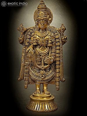 7" Lord Venkateshvara In Brass | Handmade | Made In India