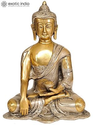 8" Lord Buddha in Bhumisparsha Mudra In Brass | Handmade | Made In India