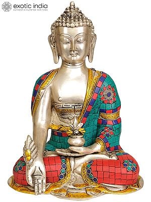 10" The Medicine Buddha (Tibetan Buddhist Deity) In Brass | Handmade | Made In India