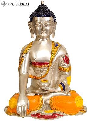 10" Lord Buddha in Bhumisparsha Mudra In Brass | Handmade | Made In India