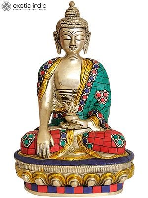 8" Lord Buddha in Bhumisparsha Mudra In Brass | Handmade | Made In India