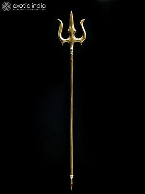 47" Large Size Lord Shiva's Trident / Trishul In Brass (Made In India)