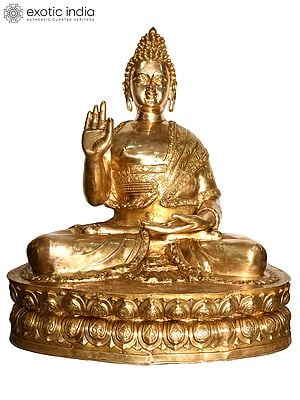 59" Svarnima Buddha In Brass | Handmade | Made In India