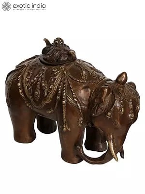 7" Elephant Incense Burner (Tibetan Buddhist) In Brass | Handmade | Made In India