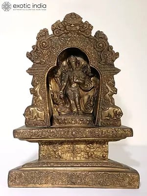 11" Brass Temple of Goddess Tara Statue | Handmade | Made in India