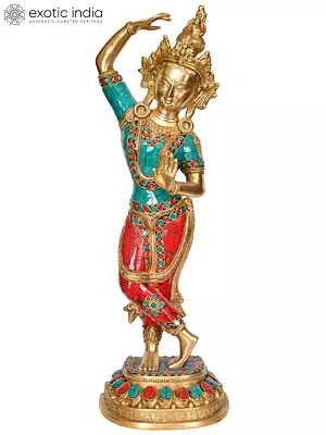 21" Tibetan Buddhist Maya Devi - Mother of Shakyamuni Buddha In Brass | Handmade | Made In India