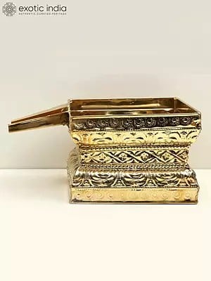 12" Abhisheka Patra For Abhishekam In Brass | Handmade | Made In India