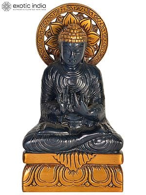 7" Tibetan Buddhist Deity Buddha in Dharmachakra Mudra In Brass | Handmade | Made In India