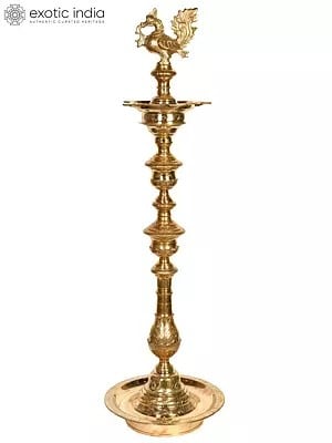 43" Large Size Mayur Lamp in Brass | Handmade | Made in India