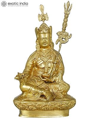 9" Tibetan Buddhist Deity Guru Padmasambhava - The Second Buddha In Brass | Handmade | Made In India