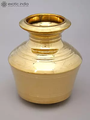 8" Puja Kalash in Brass | Handmade | Made in India