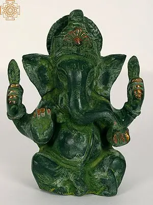 4" Small Bhagawan Ganesha Brass Sculpture