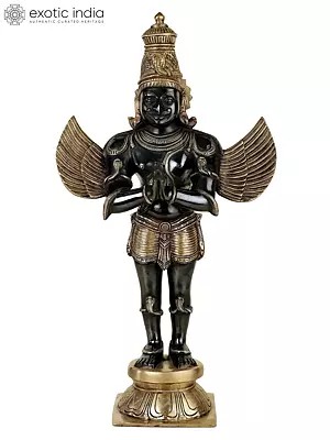 21" Garuda Brass Statue | Handmade | Made in India