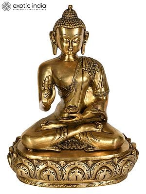 13" Preaching Buddha (Tibetan Buddhist Deity) In Brass | Handmade | Made In India