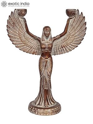 12" Goddess Isis In Brass | Handmade | Made In India