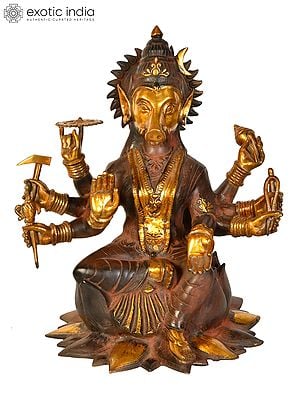 16" Goddess Varahi In Brass | Handmade | Made In India